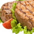 piatto con hamburger con pomodori del bar geda caffè
