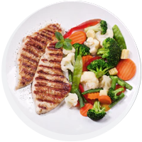 Petto di pollo alla piastra del bar tavola calda Geda caffè